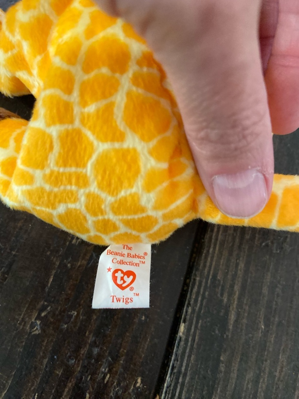 Ty Beanie Babies Twigs Yellow Giraffe Plush Toy - Soft Kids Stuffed Animal - Picture 7 of 8